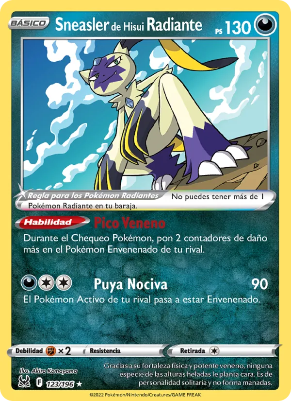 Sneasler de Hisui Radiante Origen Perdido 123/196