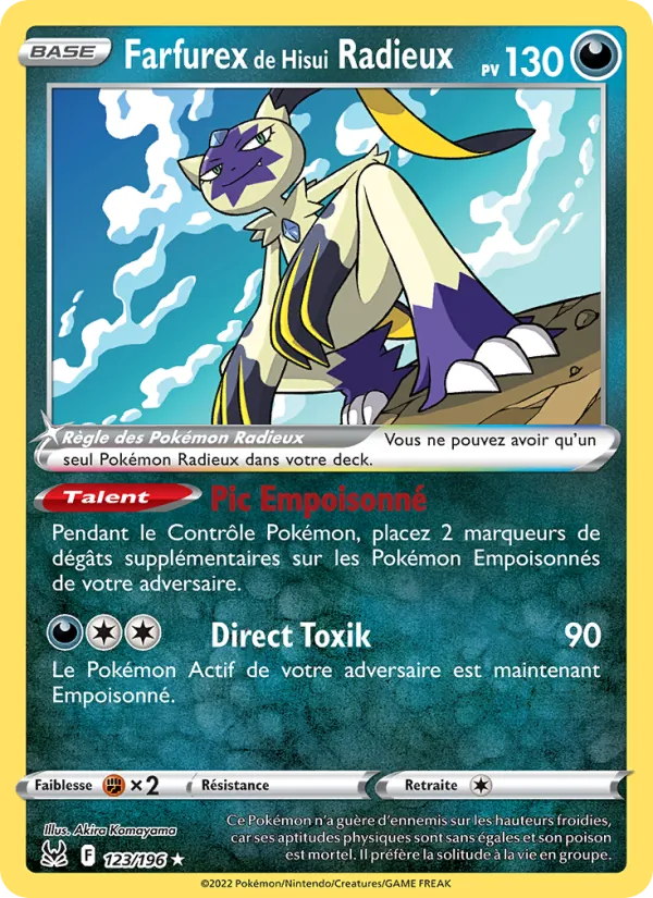 Farfurex de Hisui Radieux Origine Perdue 123/196