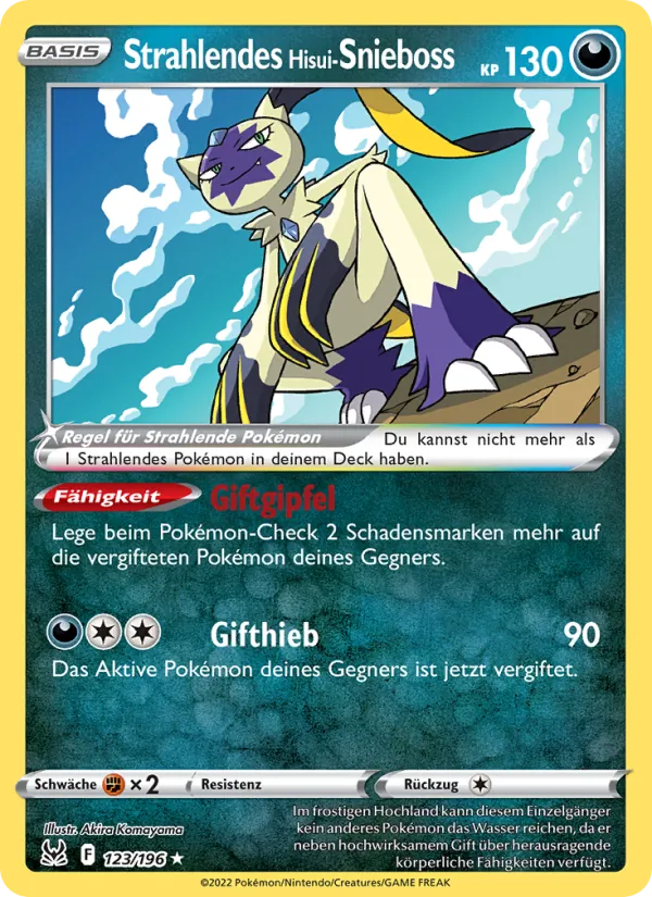 Strahlendes Hisui-Snieboss Verlorener Ursprung 123/196