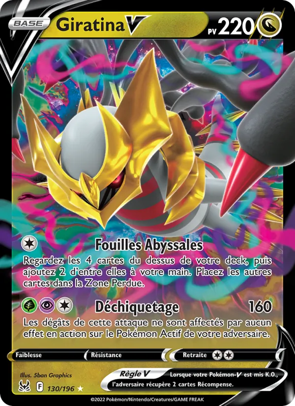 Giratina V Origine Perdue 130/196