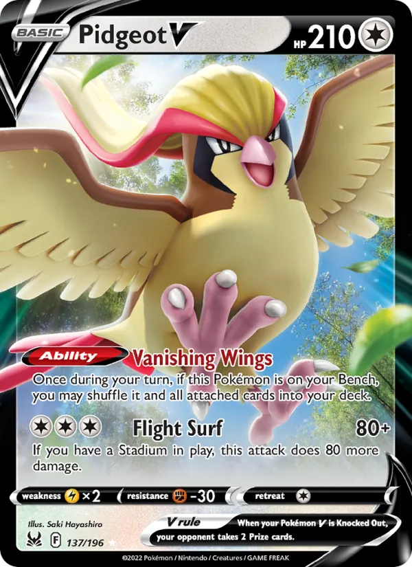 Pidgeot V Lost Origin 137/196