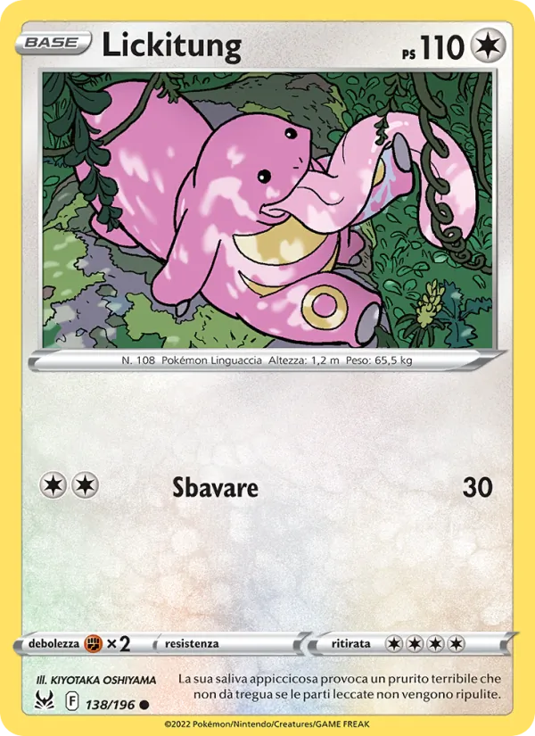 Lickitung Origine Perduta 138/196