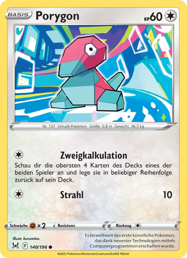 Porygon Verlorener Ursprung 140/196