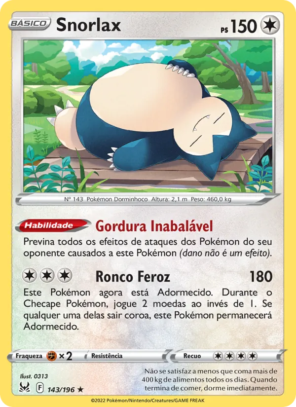 Snorlax Origem Perdida 143/196