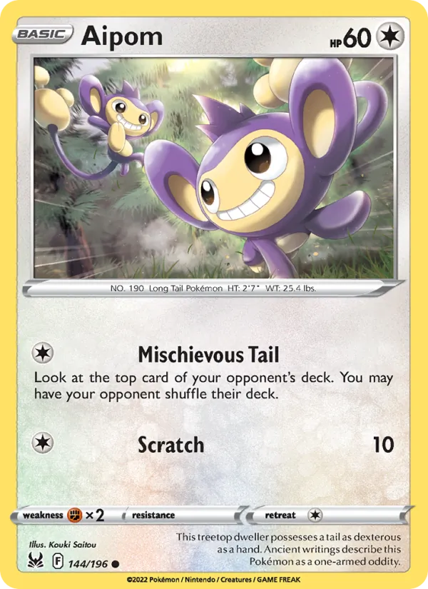 Aipom Lost Origin 144/196