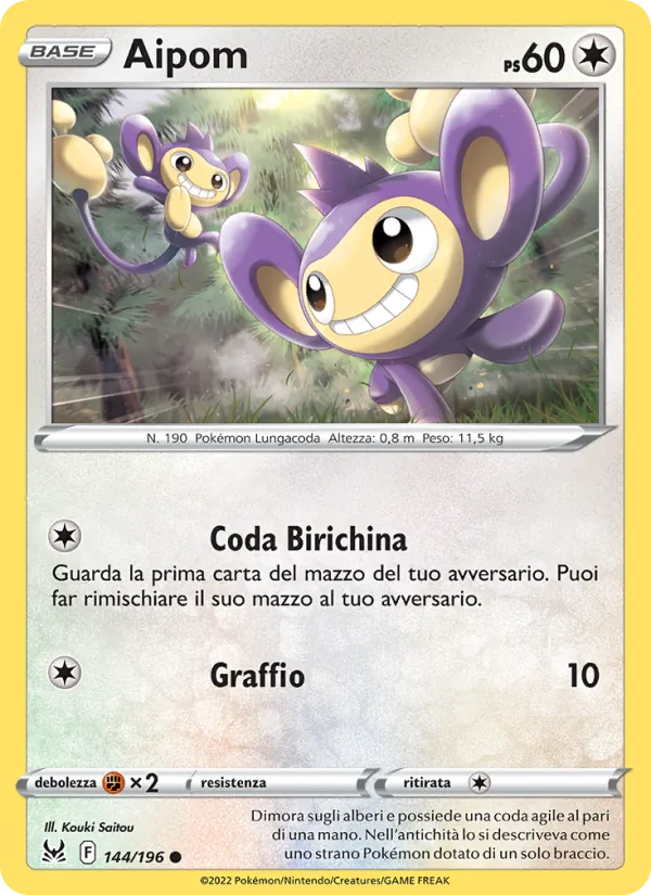 Aipom Origine Perduta 144/196