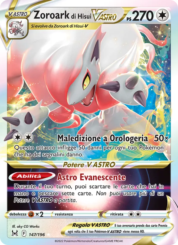 Zoroark di Hisui V ASTRO Origine Perduta 147/196