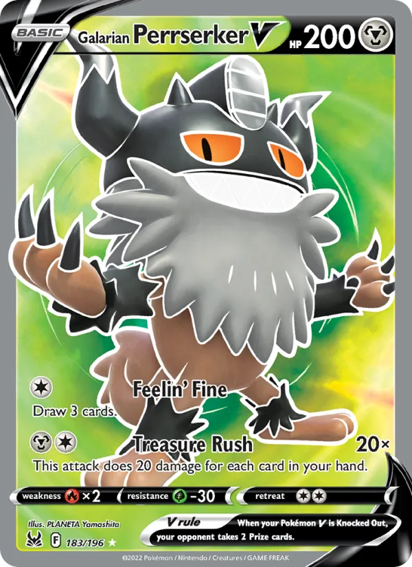 Galarian Perrserker V Lost Origin 183/196