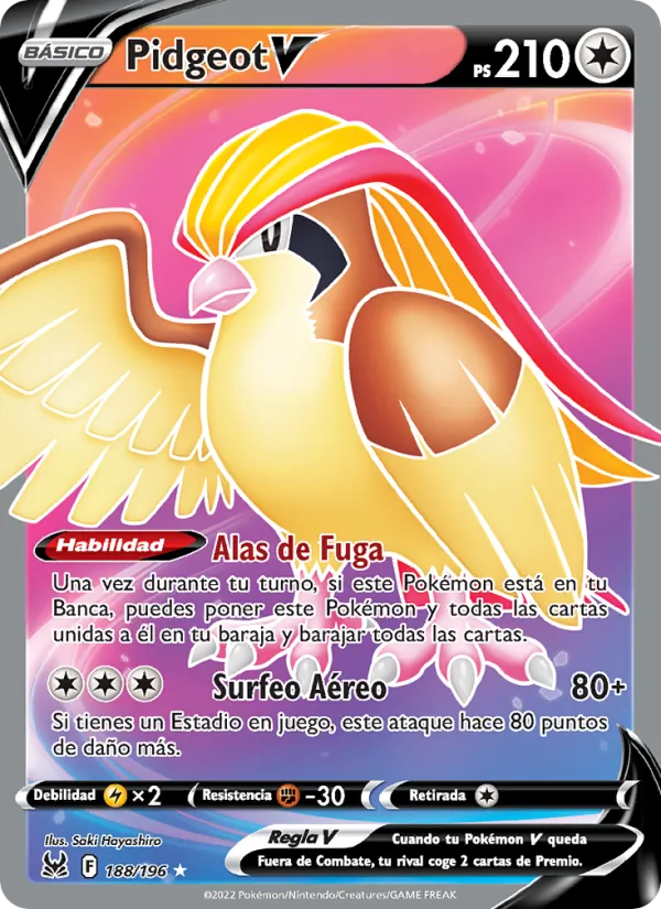 Pidgeot V Origen Perdido 188/196