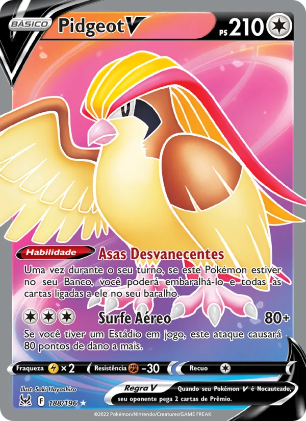 Pidgeot V Origem Perdida 188/196