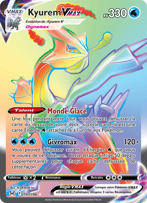 Kyurem VMAX Origine Perdue 197/196
