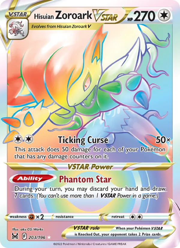 Hisuian Zoroark VSTAR Lost Origin 203/196