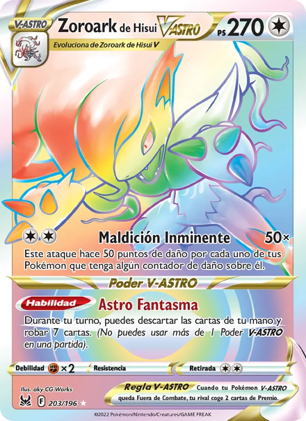 Zoroark de Hisui V-ASTRO Origen Perdido 203/196