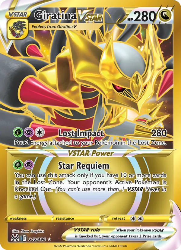 Giratina VSTAR Lost Origin 212/196