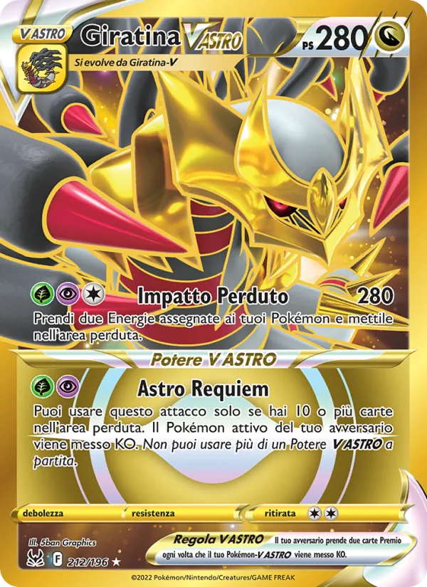 Giratina V ASTRO Origine Perduta 212/196