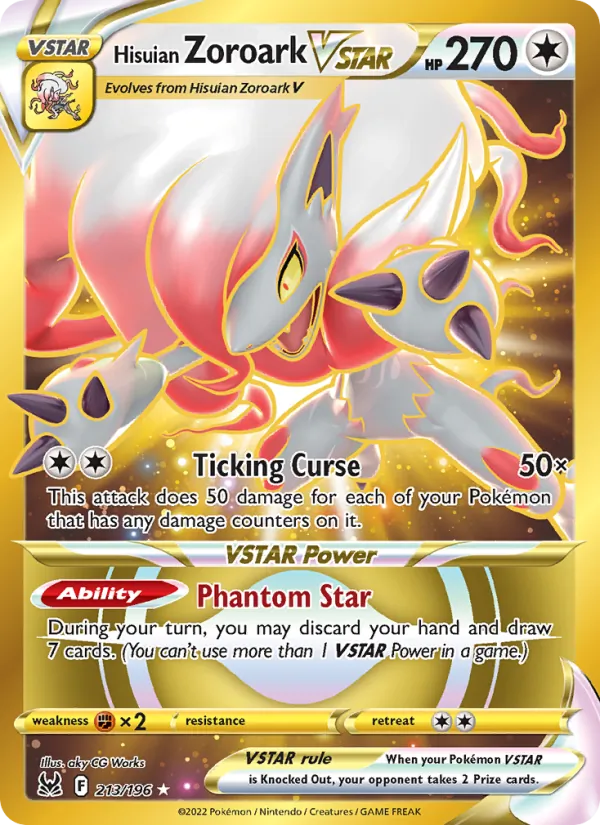 Hisuian Zoroark VSTAR Lost Origin 213/196