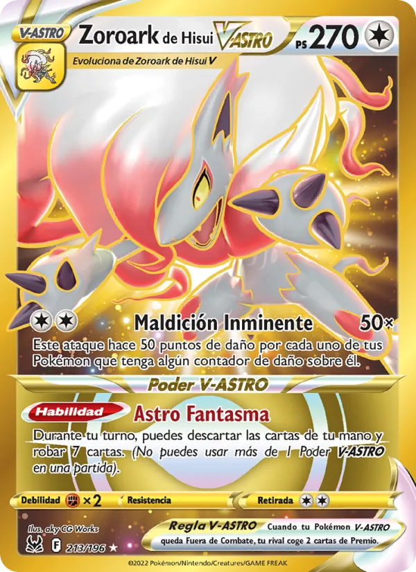 Zoroark de Hisui V-ASTRO Origen Perdido 213/196