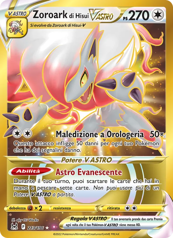 Zoroark di Hisui V ASTRO Origine Perduta 213/196
