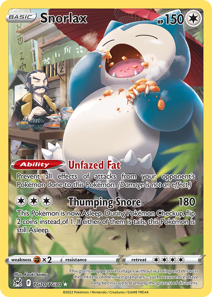 Snorlax Lost Origin Trainer Gallery TG10/30
