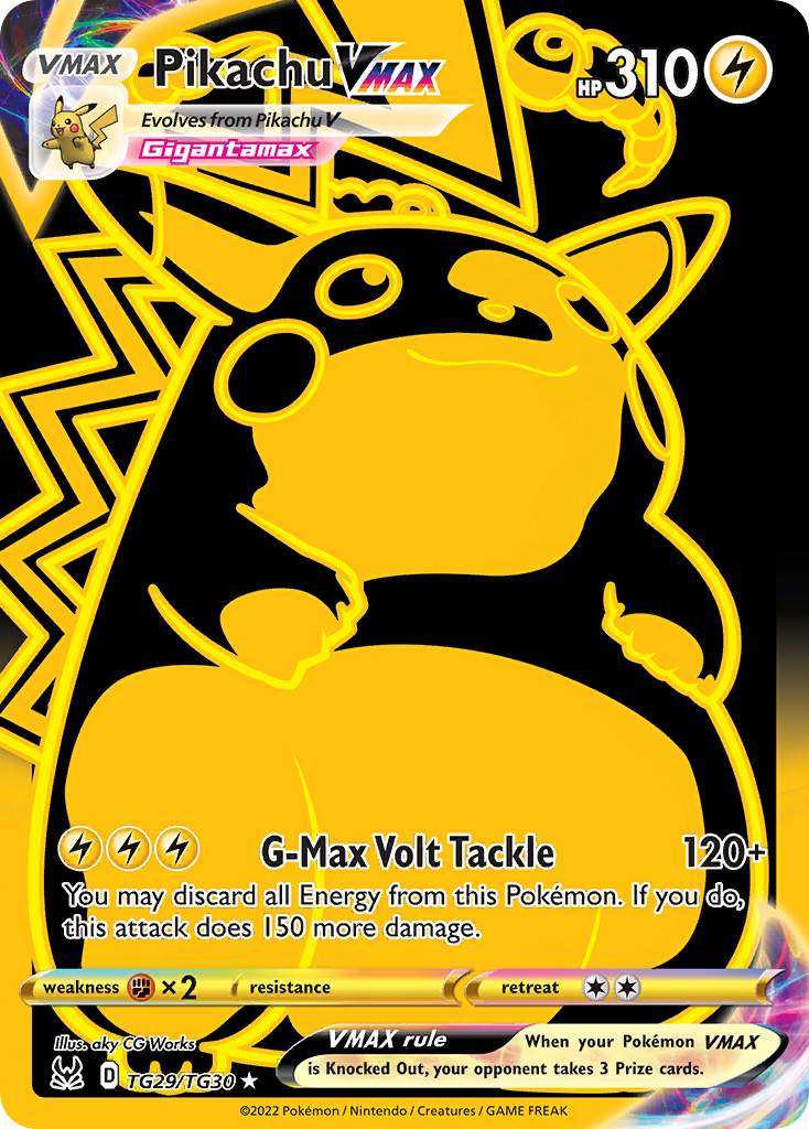 Pikachu VMAX Verlorener Ursprung Trainer-Galerie TG29/30