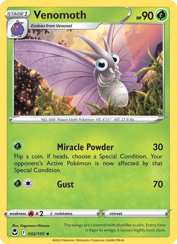 Venomoth Silver Tempest 002/195