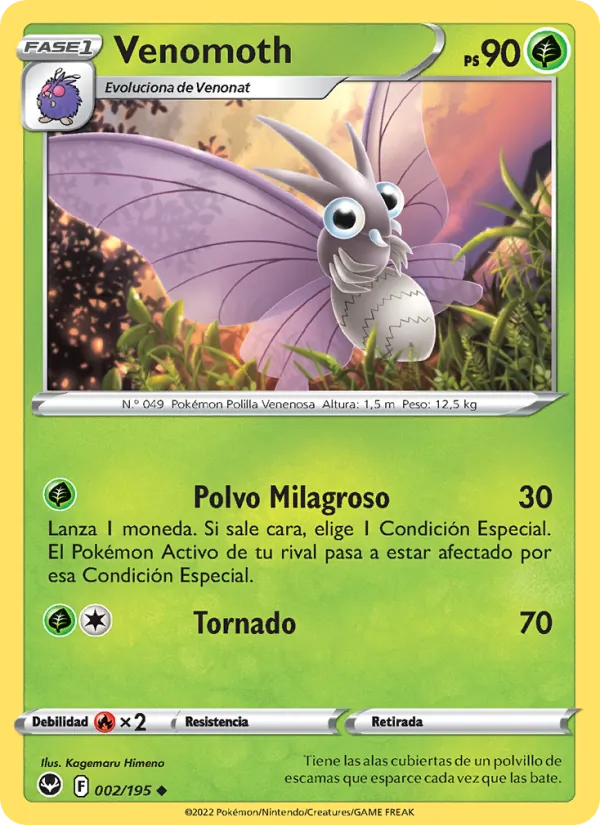 Venomoth Tempestad Plateada 002/195