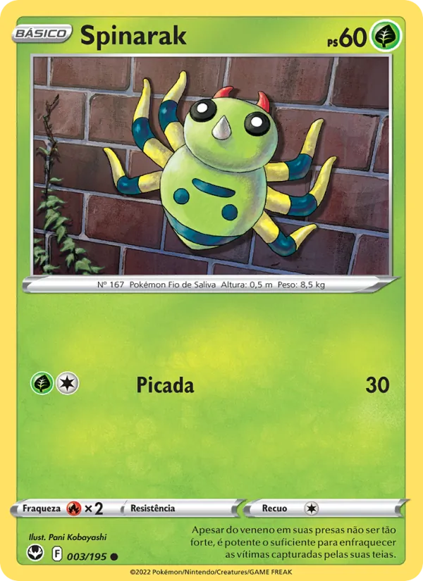 Spinarak Tempestade Prateada 003/195