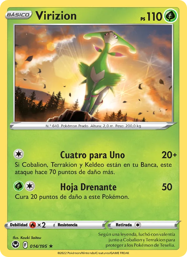 Virizion Tempestad Plateada 014/195