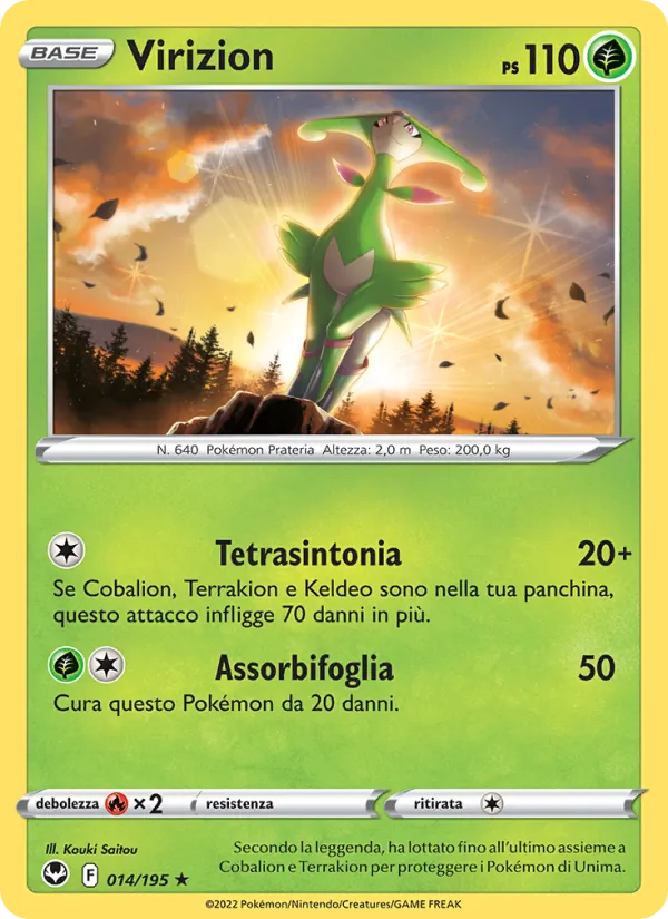 Virizion Tempesta Argentata 014/195
