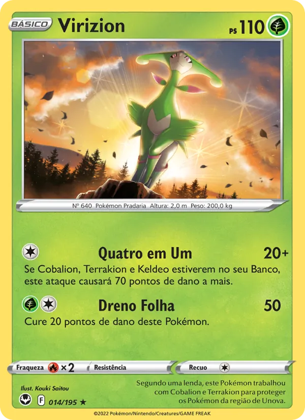 Virizion Tempestade Prateada 014/195