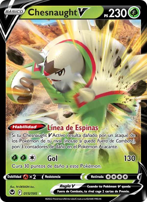 Chesnaught V Tempestad Plateada 015/195