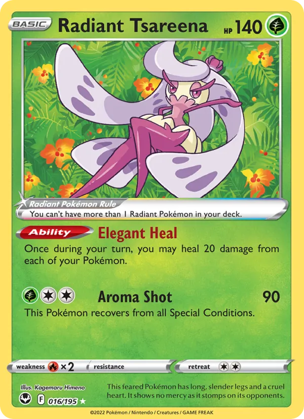Radiant Tsareena Silver Tempest 016/195