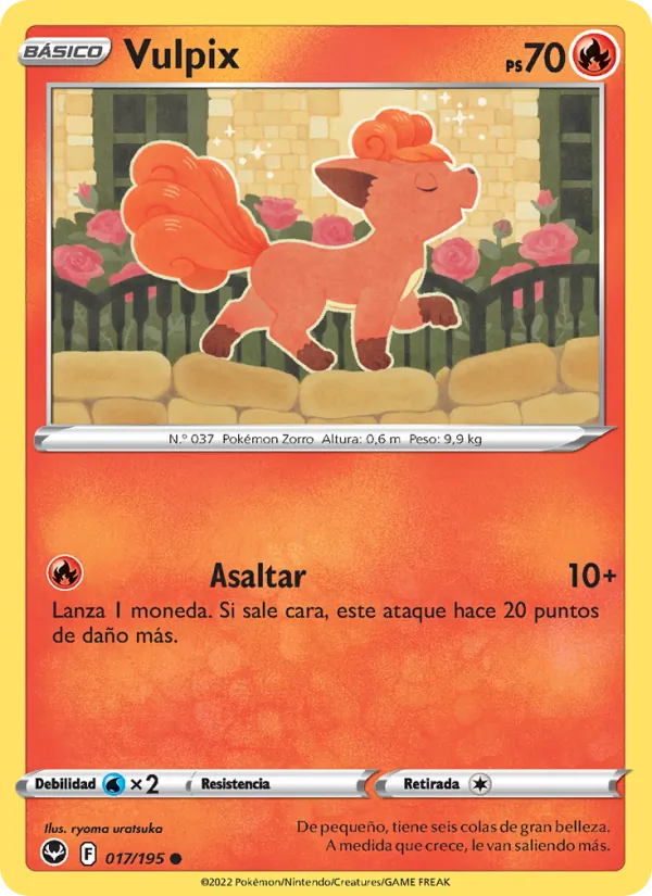 Vulpix Tempestad Plateada 017/195