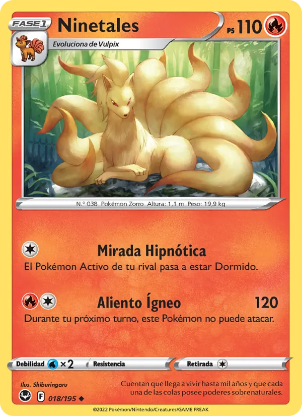 Ninetales Tempestad Plateada 018/195