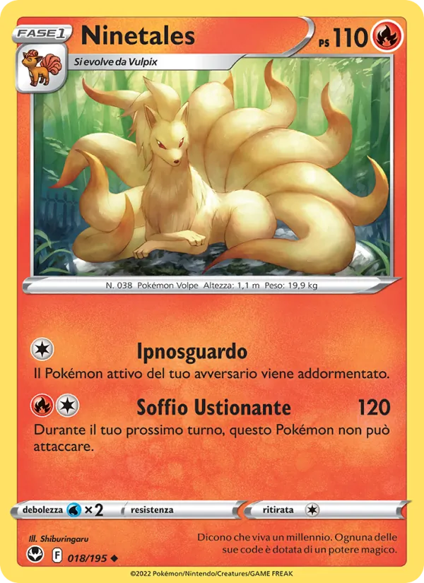 Ninetales Tempesta Argentata 018/195