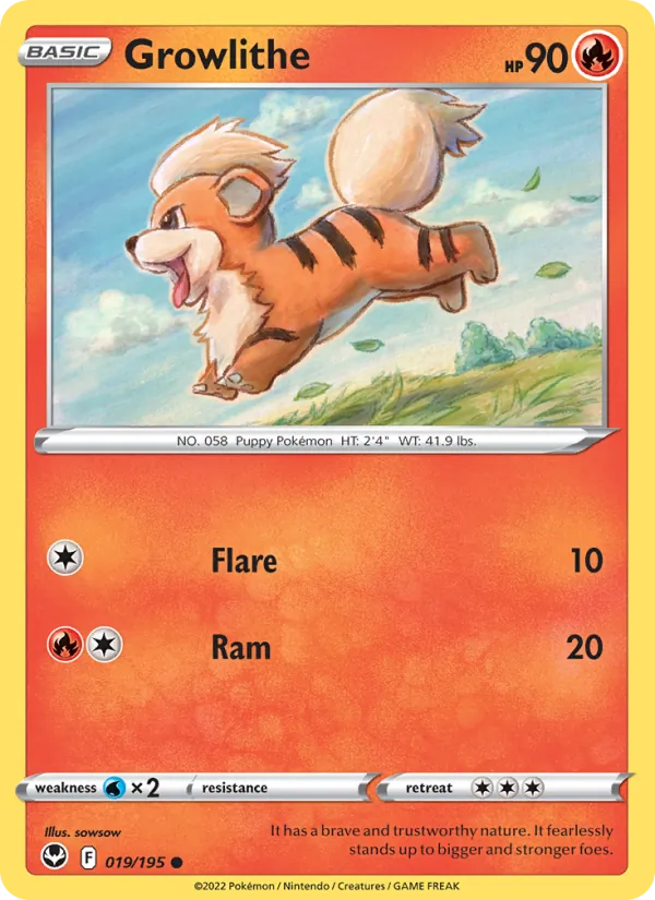 Growlithe Silver Tempest 019/195