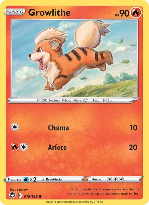 Growlithe Tempestade Prateada 019/195