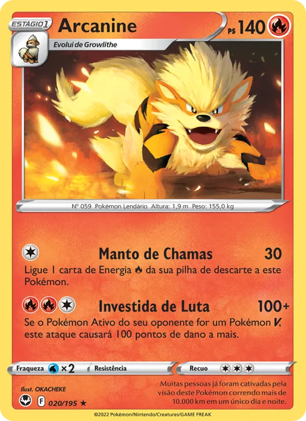 Arcanine Tempestade Prateada 020/195