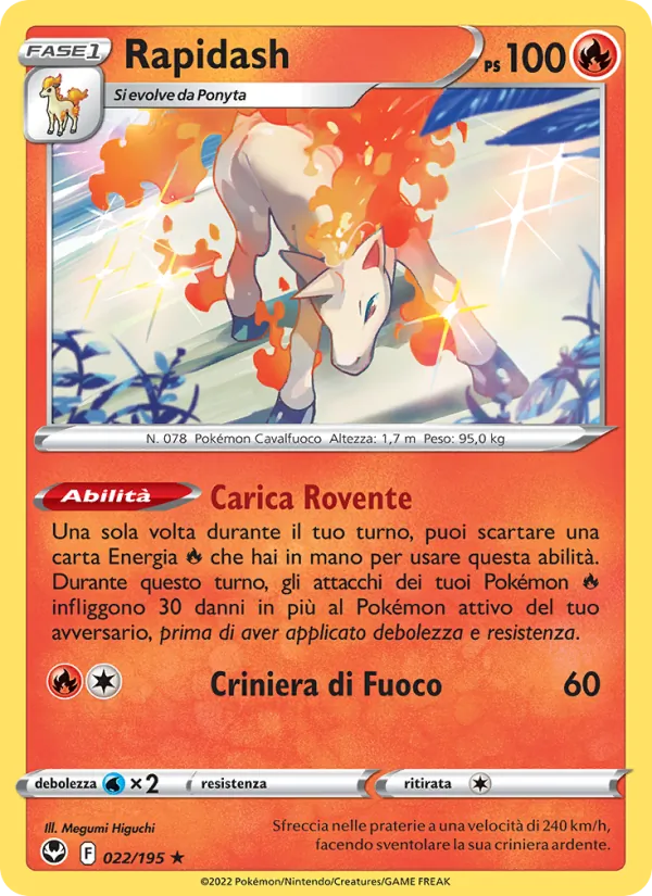 Rapidash Tempesta Argentata 022/195