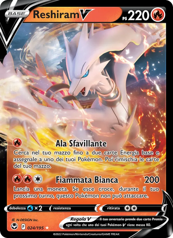 Reshiram V Tempesta Argentata 024/195