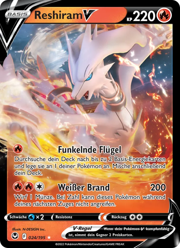 Reshiram V Silberne Sturmwinde 024/195
