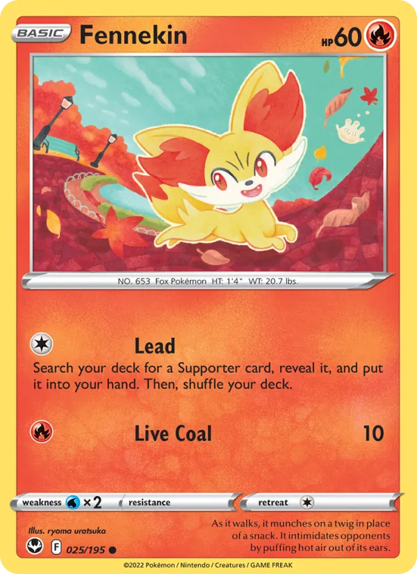 Fennekin Silver Tempest 025/195