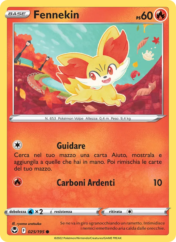 Fennekin Tempesta Argentata 025/195