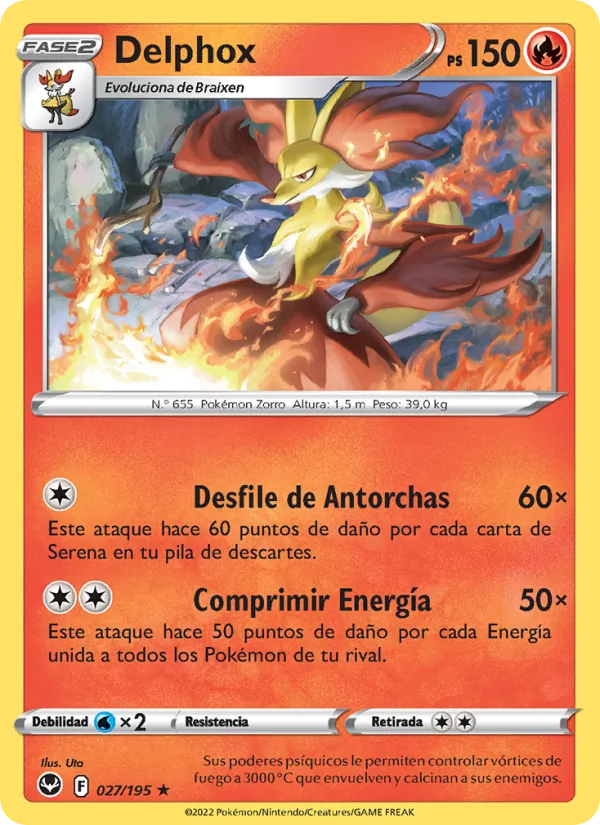 Delphox Tempestad Plateada 027/195