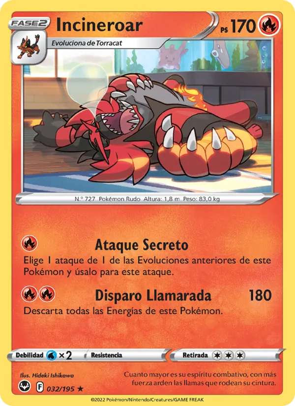 Incineroar Tempestad Plateada 032/195
