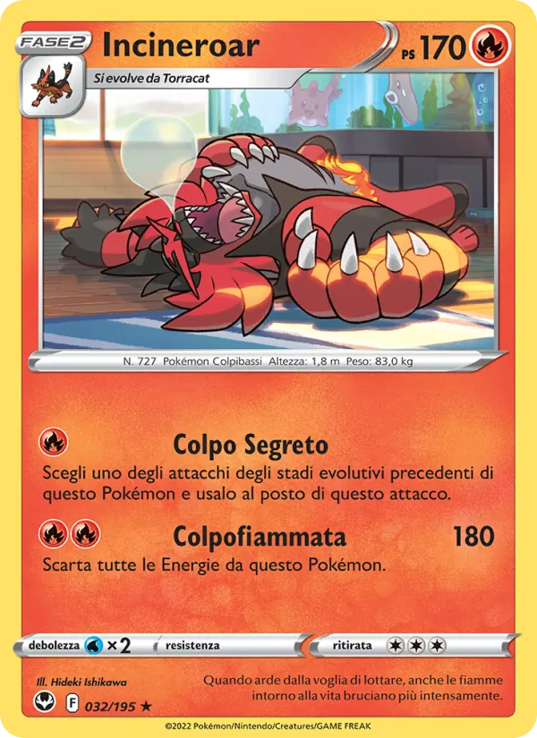 Incineroar Tempesta Argentata 032/195