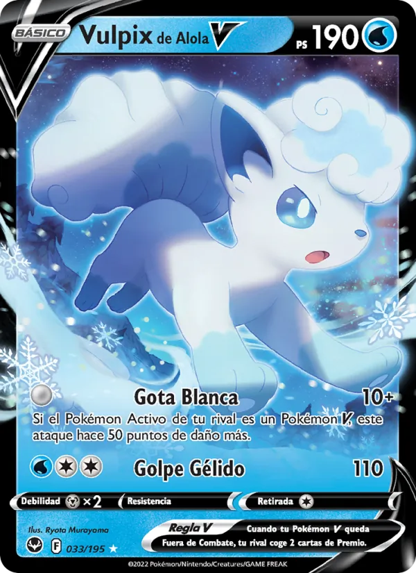 Vulpix de Alola V Tempestad Plateada 033/195