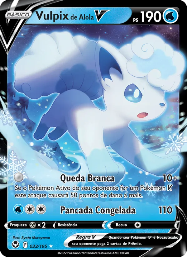Vulpix de Alola V Tempestade Prateada 033/195