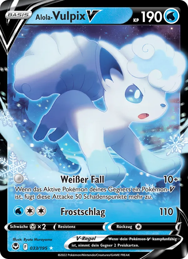 Alola Vulpix-V Silberne Sturmwinde 033/195