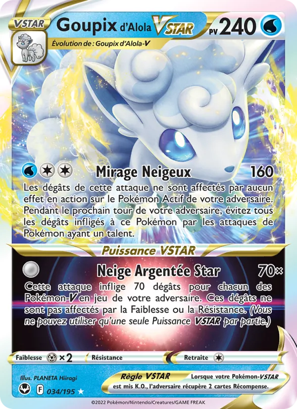 Goupix d'Alola VSTAR Tempête Argentée 034/195